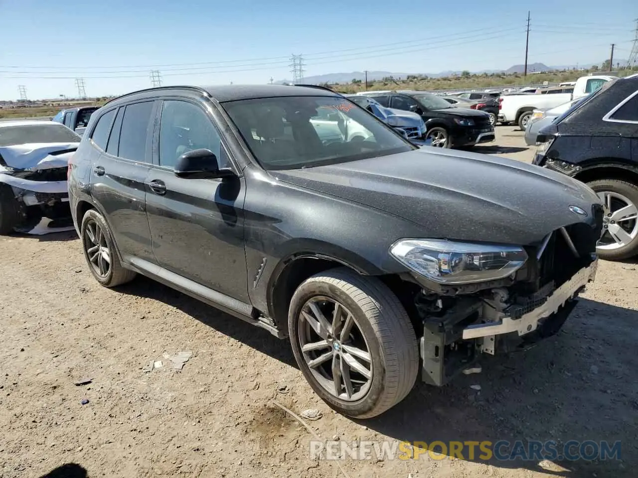 4 fotografías del automóvil dañado 5UXTY3C09M9F45135 BMW X3 2021