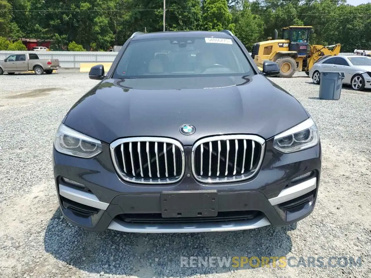 5 fotografías del automóvil dañado 5UXTY3C0XM9G11580 BMW X3 2021
