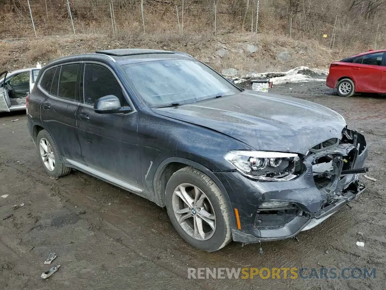 4 fotografías del automóvil dañado 5UXTY3C0XM9H20802 BMW X3 2021