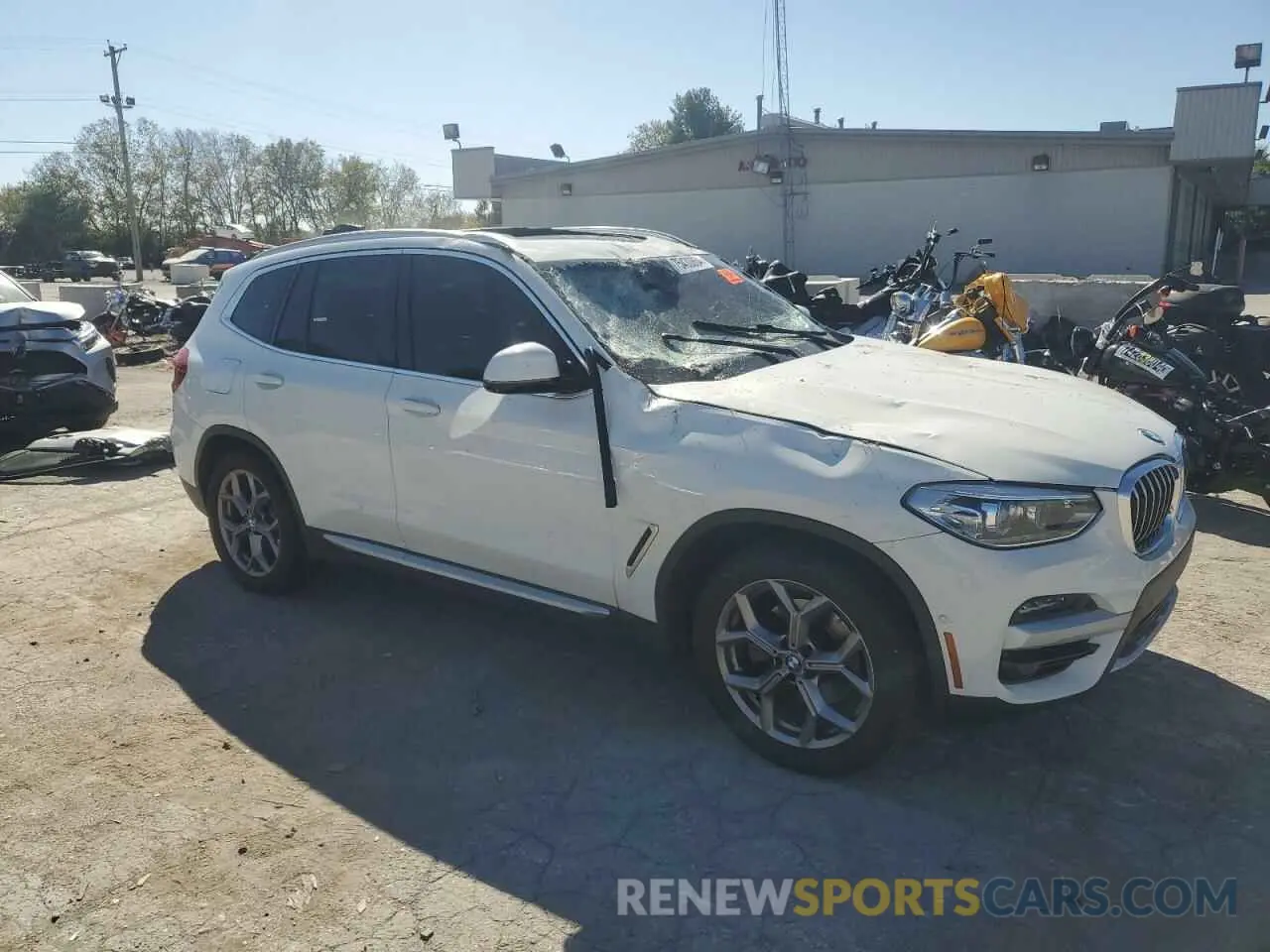 4 fotografías del automóvil dañado 5UXTY5C00M9D90504 BMW X3 2021