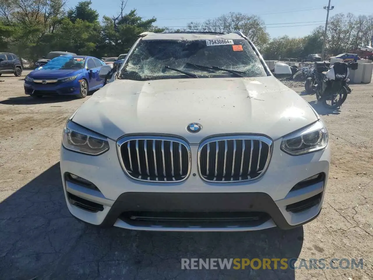 5 fotografías del automóvil dañado 5UXTY5C00M9D90504 BMW X3 2021