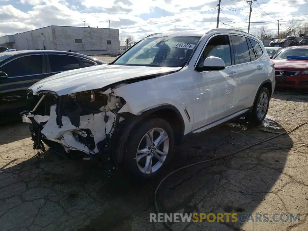1 fotografías del automóvil dañado 5UXTY5C00M9G40162 BMW X3 2021