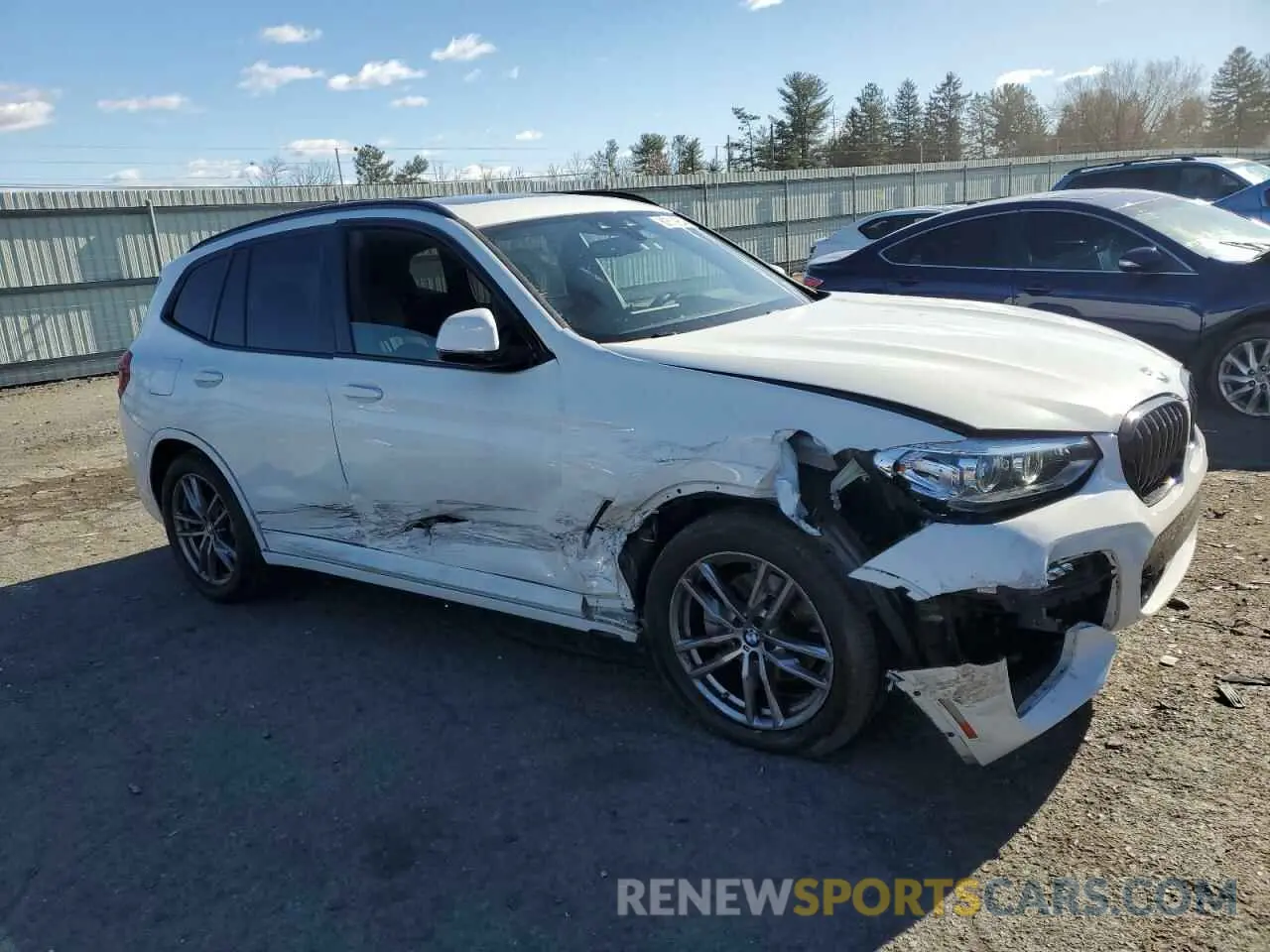 4 fotografías del automóvil dañado 5UXTY5C00M9H43999 BMW X3 2021