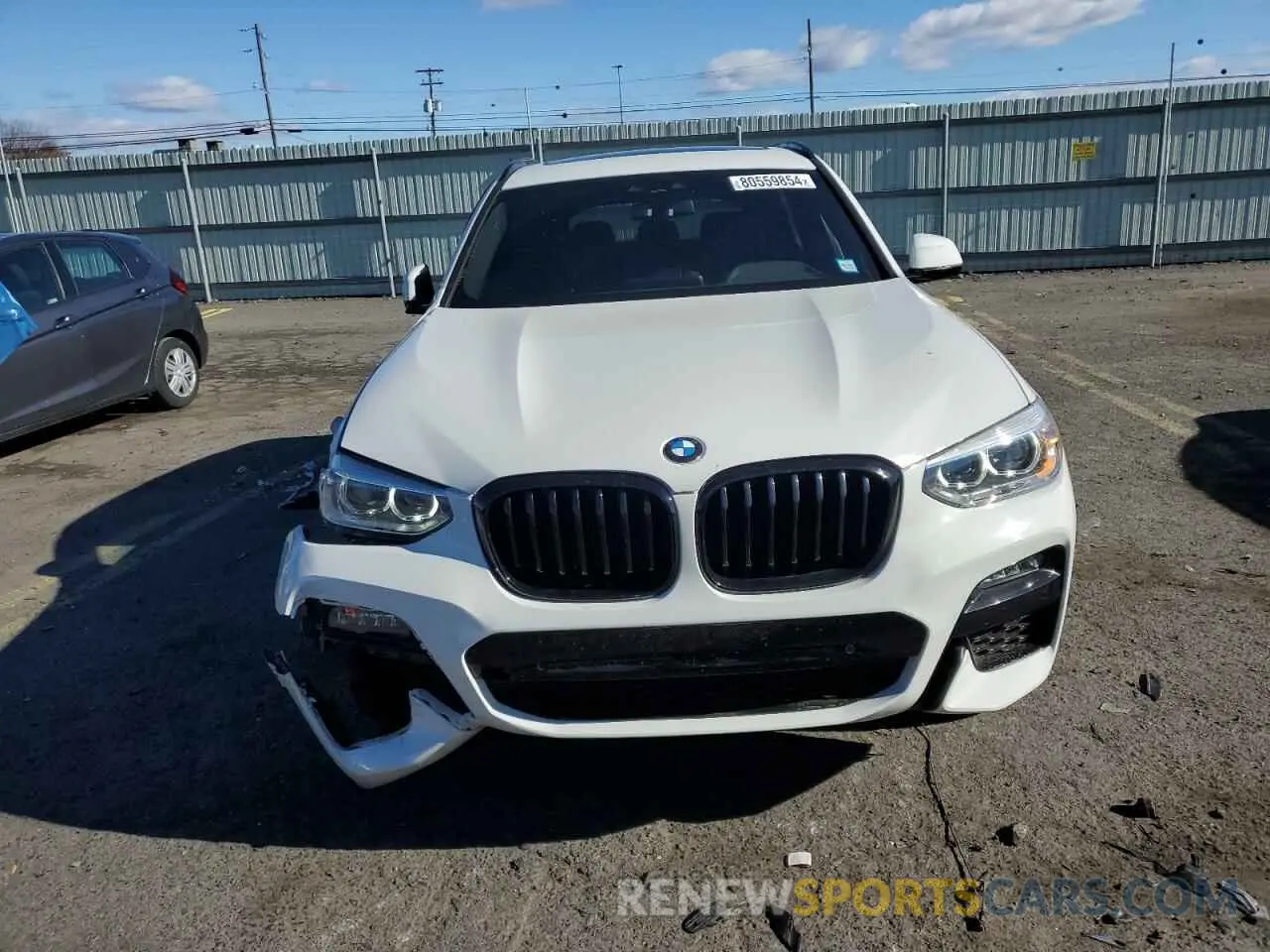 5 fotografías del automóvil dañado 5UXTY5C00M9H43999 BMW X3 2021