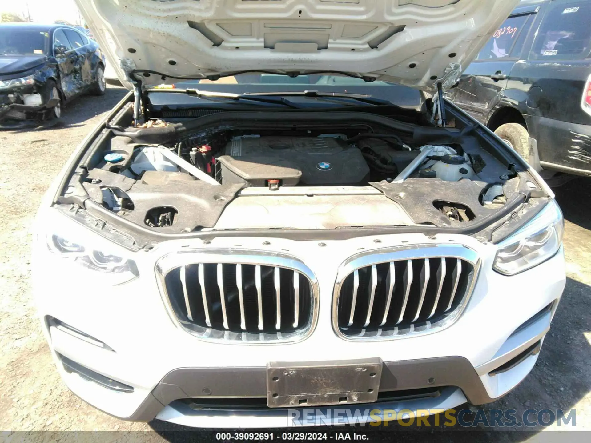 10 fotografías del automóvil dañado 5UXTY5C01M9D81892 BMW X3 2021