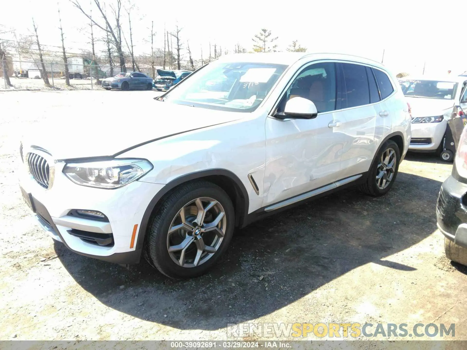 2 fotografías del automóvil dañado 5UXTY5C01M9D81892 BMW X3 2021