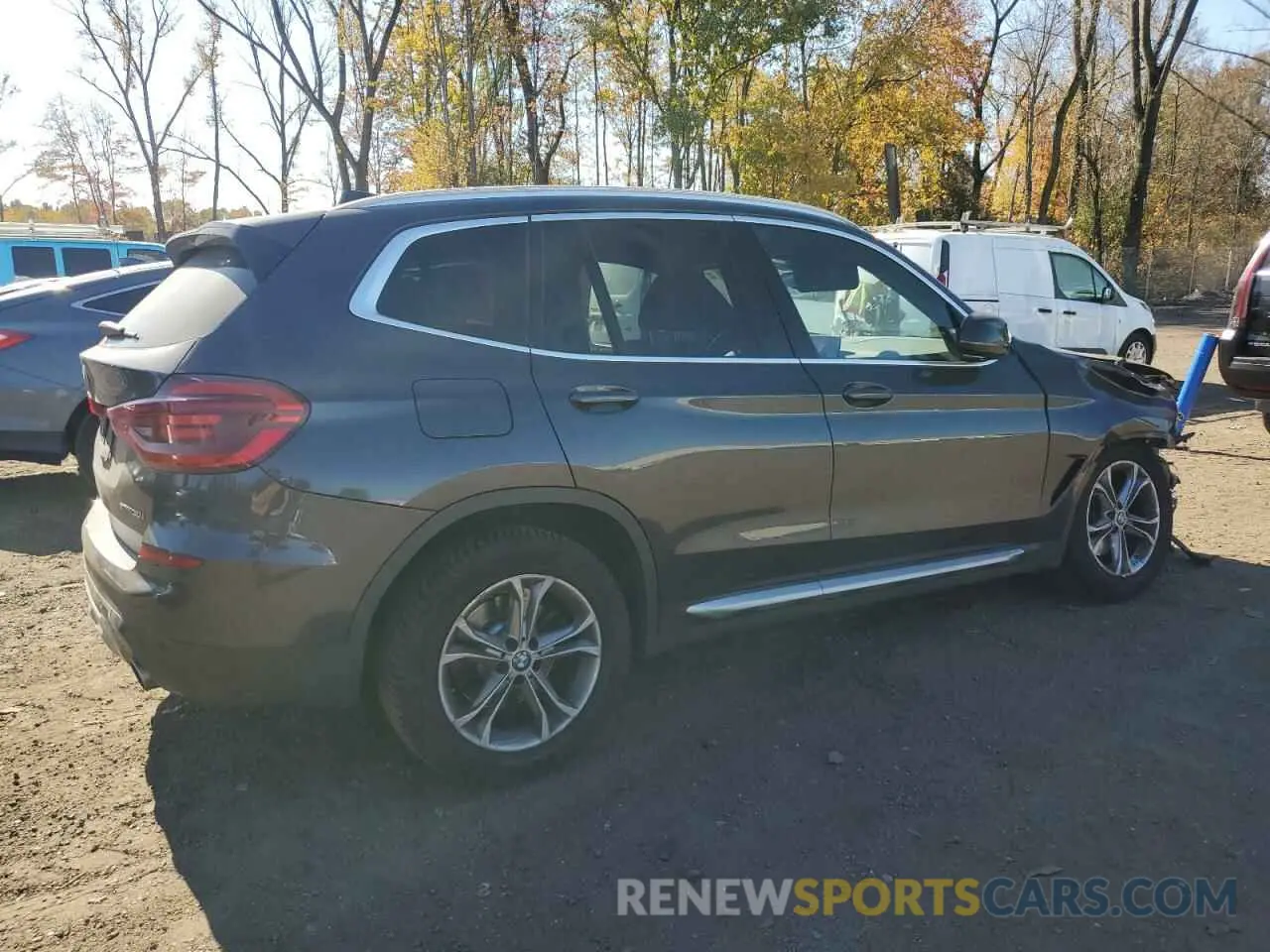 3 fotografías del automóvil dañado 5UXTY5C01M9E04460 BMW X3 2021