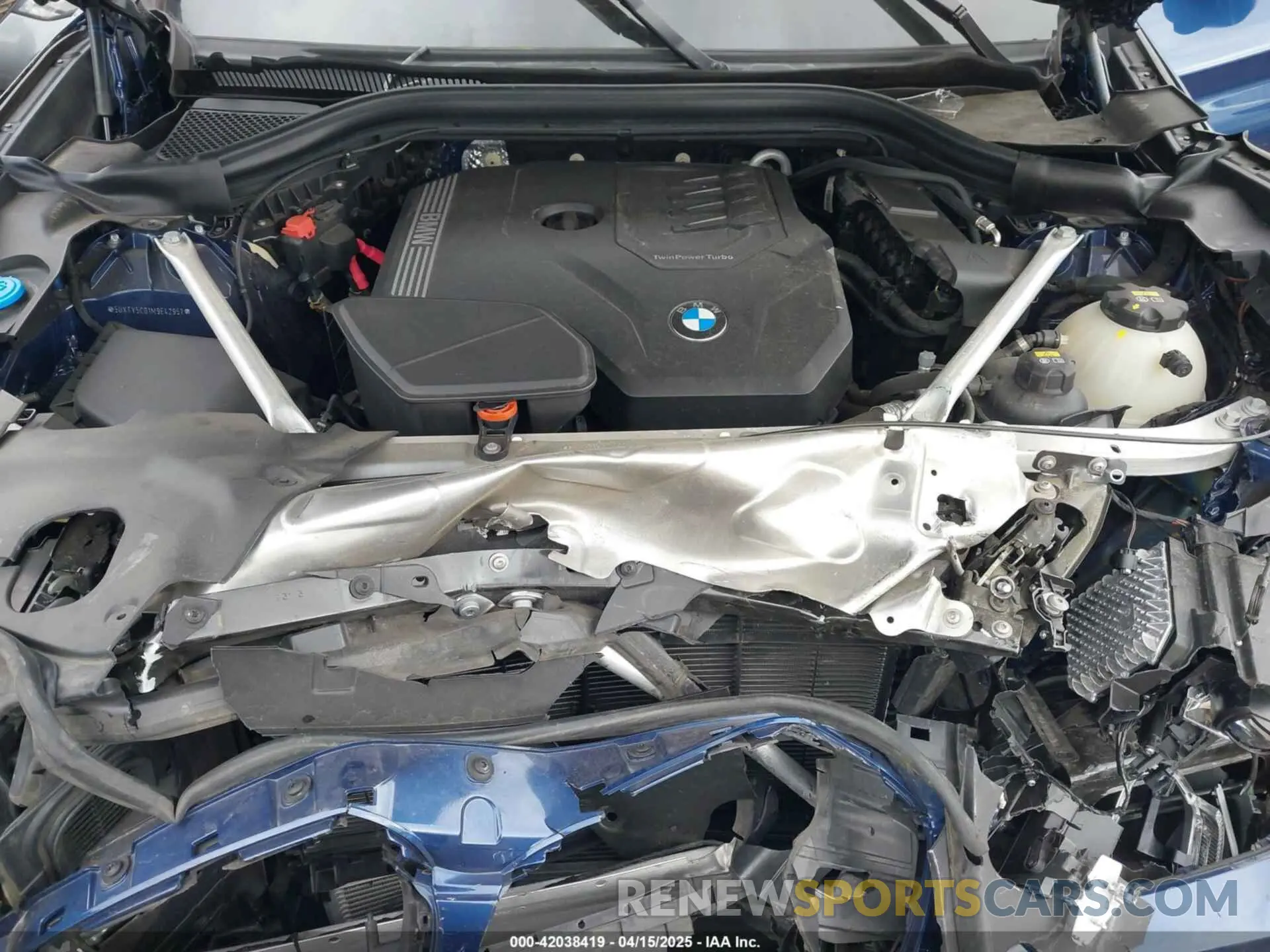 10 fotografías del automóvil dañado 5UXTY5C01M9E42951 BMW X3 2021