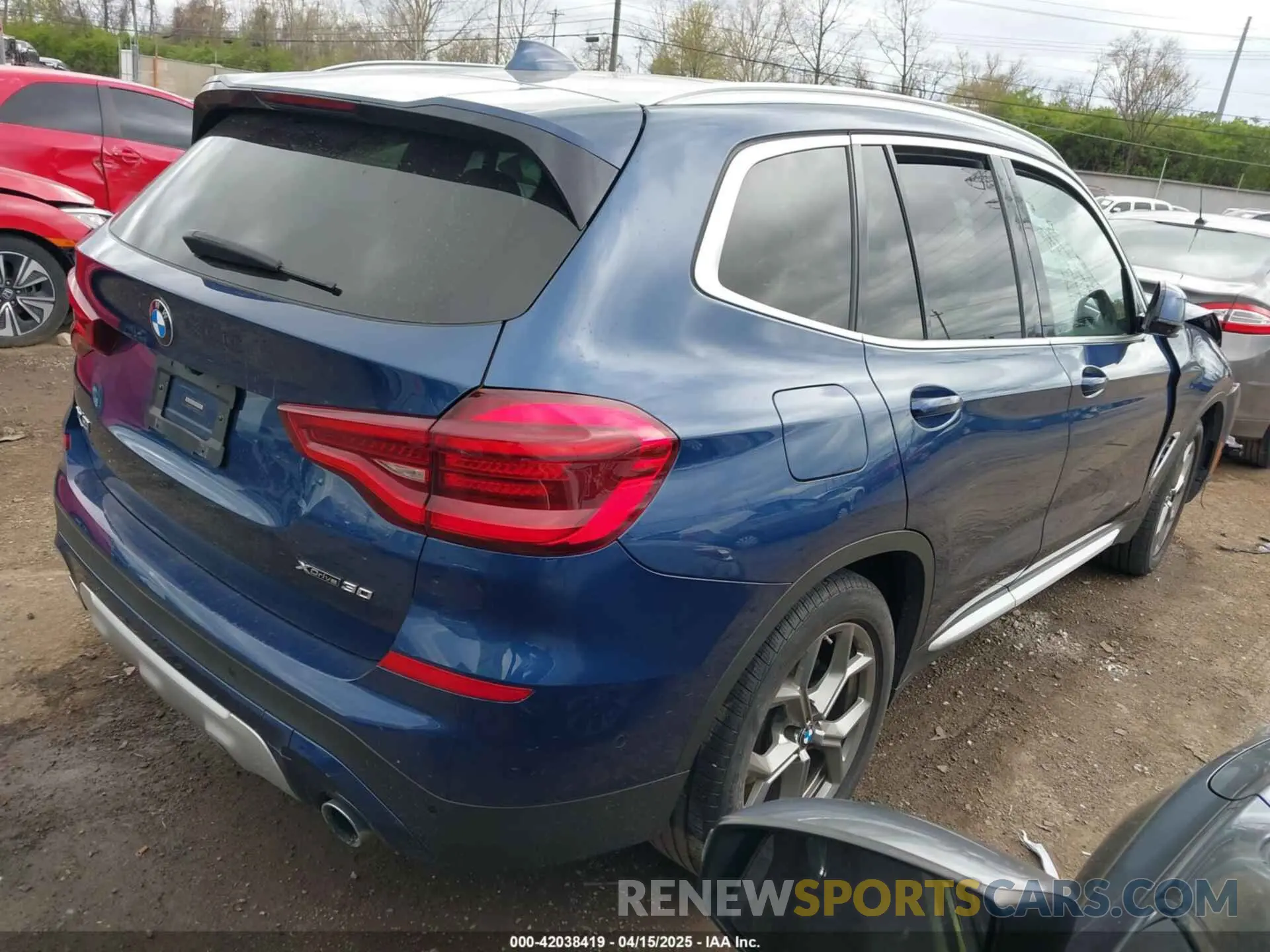 4 fotografías del automóvil dañado 5UXTY5C01M9E42951 BMW X3 2021