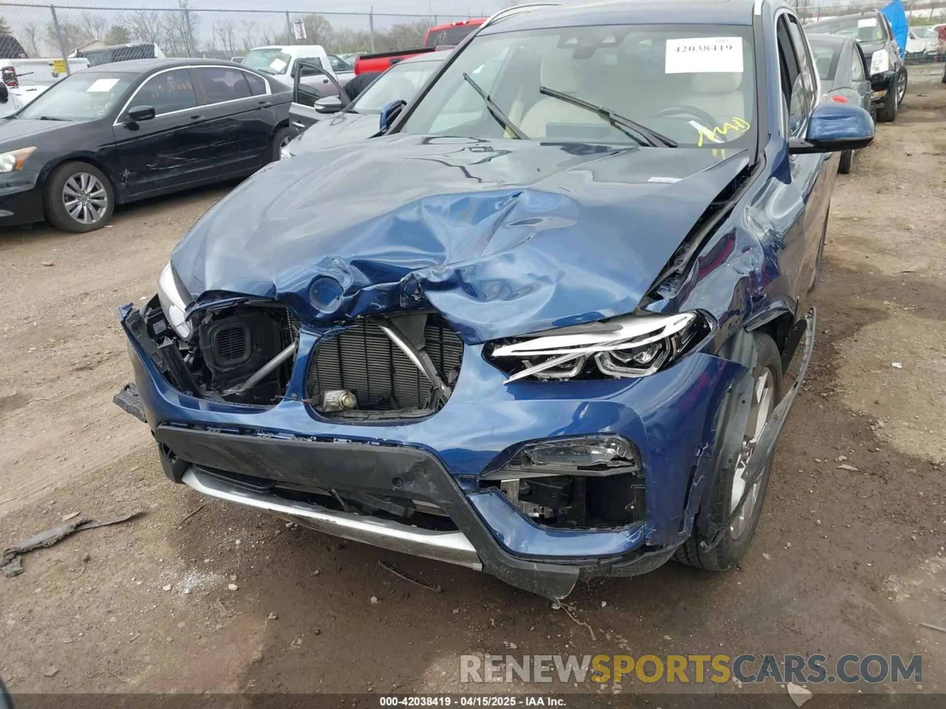 6 fotografías del automóvil dañado 5UXTY5C01M9E42951 BMW X3 2021