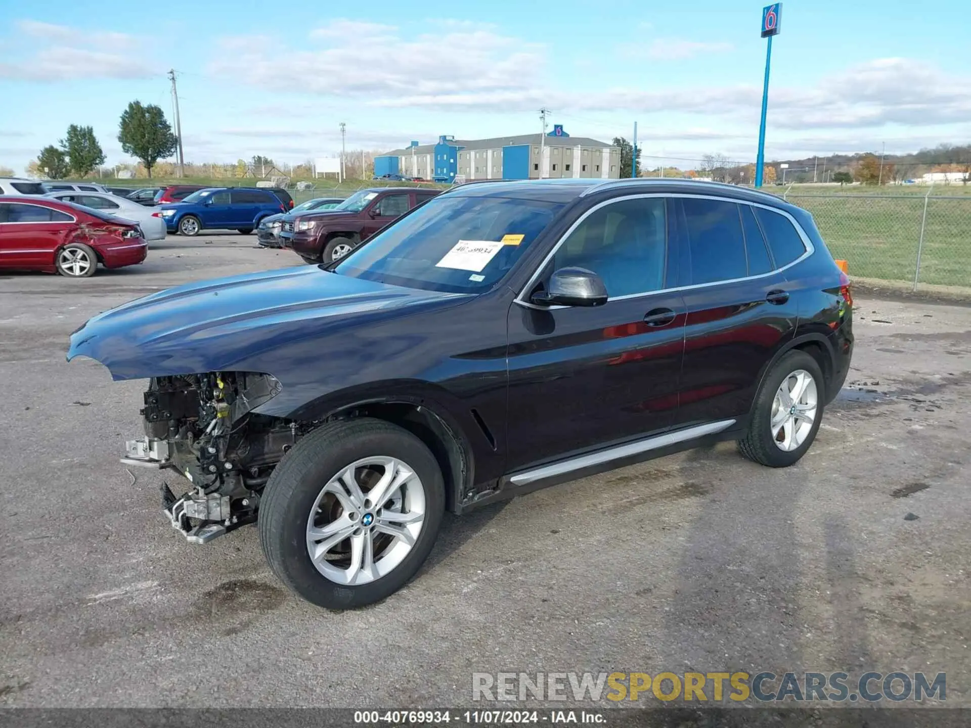 2 fotografías del automóvil dañado 5UXTY5C01M9F33198 BMW X3 2021