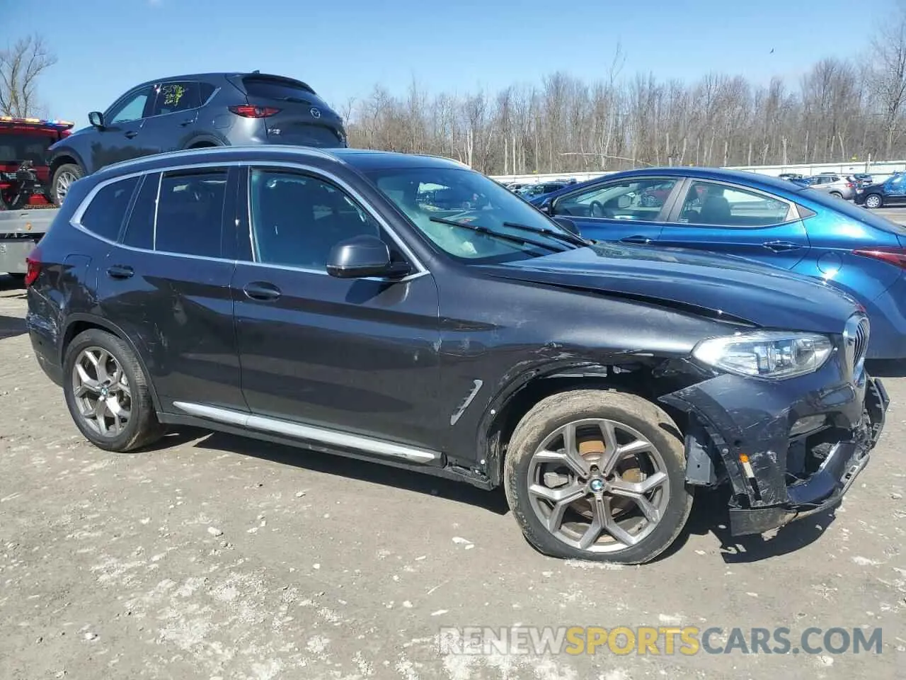 4 fotografías del automóvil dañado 5UXTY5C01M9H95240 BMW X3 2021