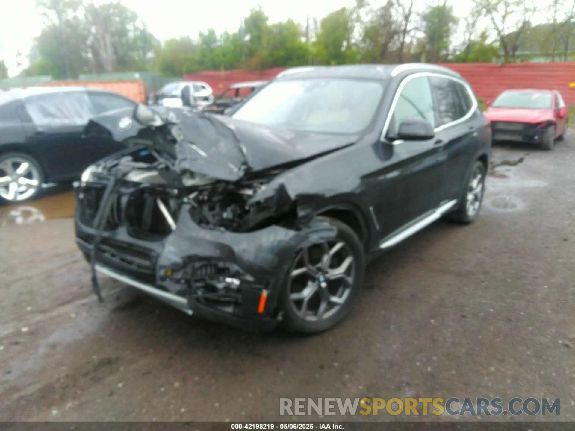 2 fotografías del automóvil dañado 5UXTY5C02M9D79732 BMW X3 2021