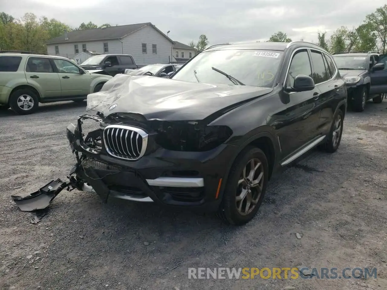 2 fotografías del automóvil dañado 5UXTY5C02M9E56549 BMW X3 2021