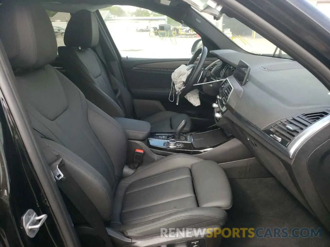 5 fotografías del automóvil dañado 5UXTY5C02M9E56549 BMW X3 2021