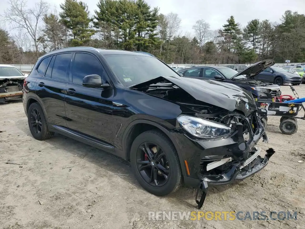 4 fotografías del automóvil dañado 5UXTY5C02M9F30990 BMW X3 2021