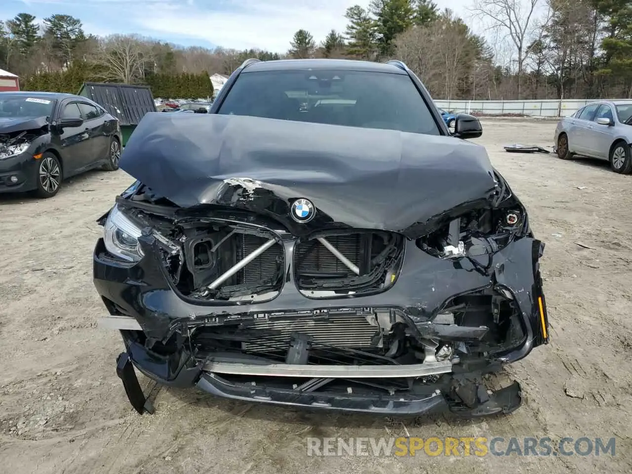 5 fotografías del automóvil dañado 5UXTY5C02M9F30990 BMW X3 2021