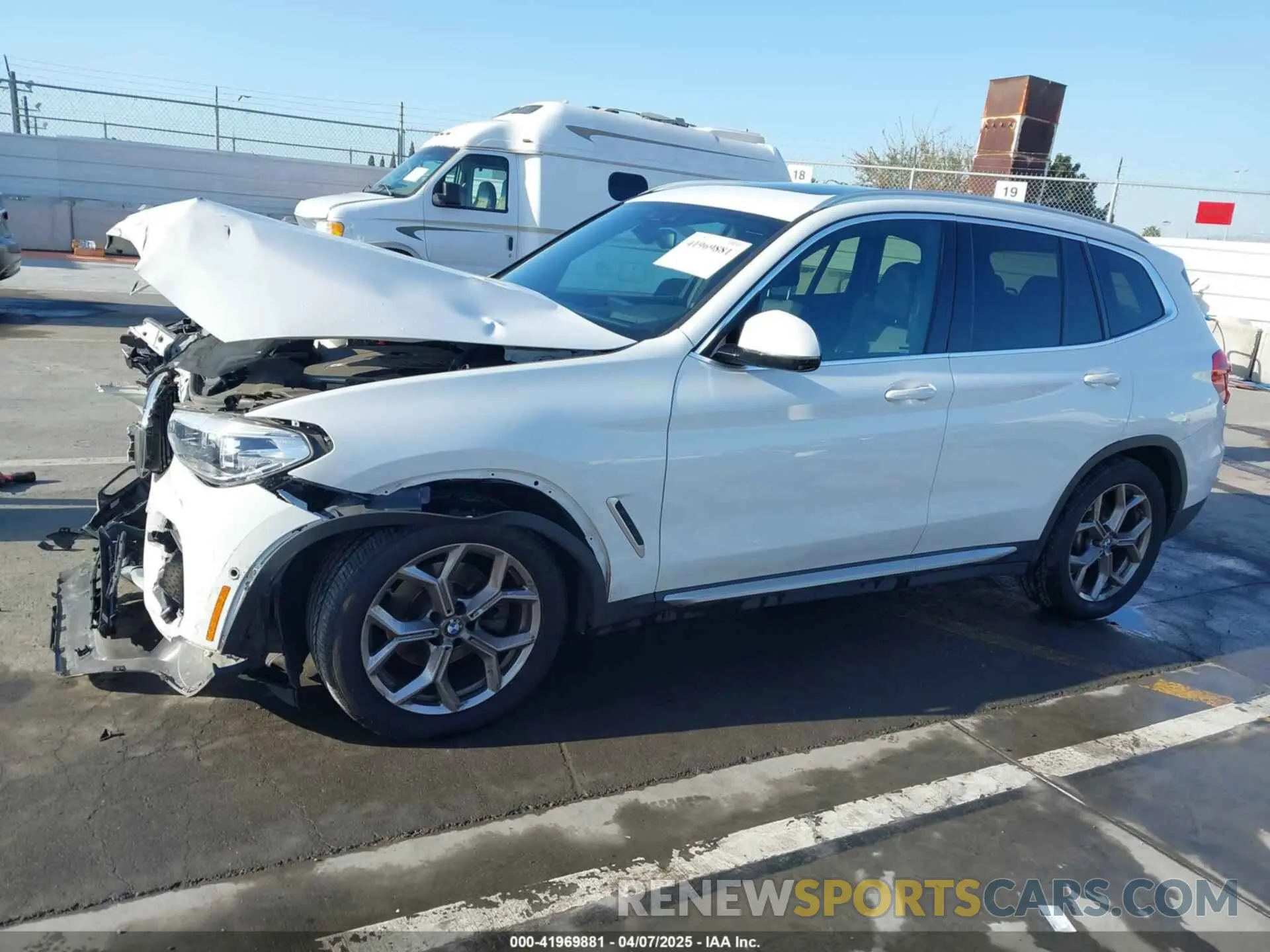 14 fotografías del automóvil dañado 5UXTY5C02M9G99794 BMW X3 2021