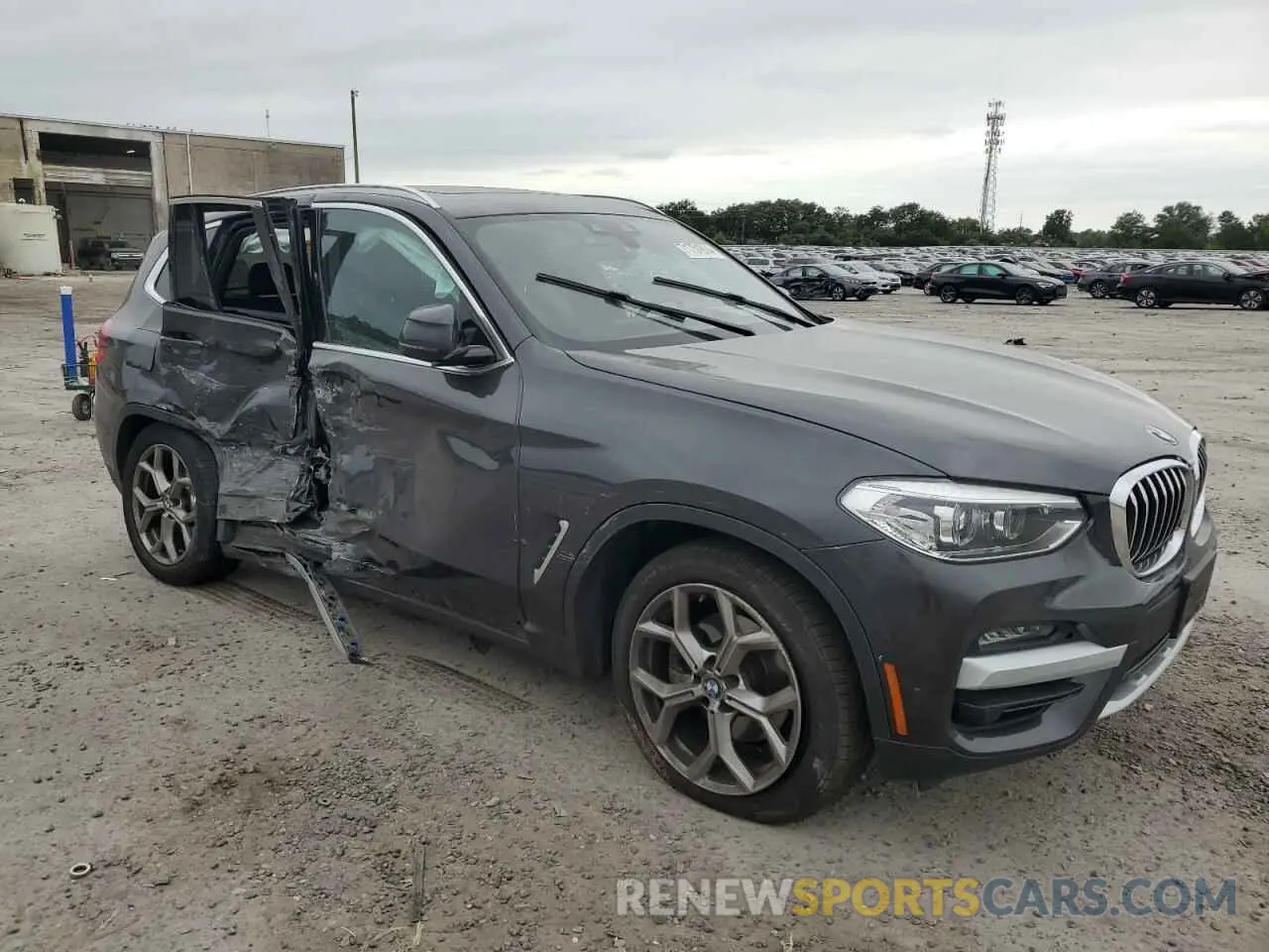 4 fotografías del automóvil dañado 5UXTY5C02M9H30624 BMW X3 2021
