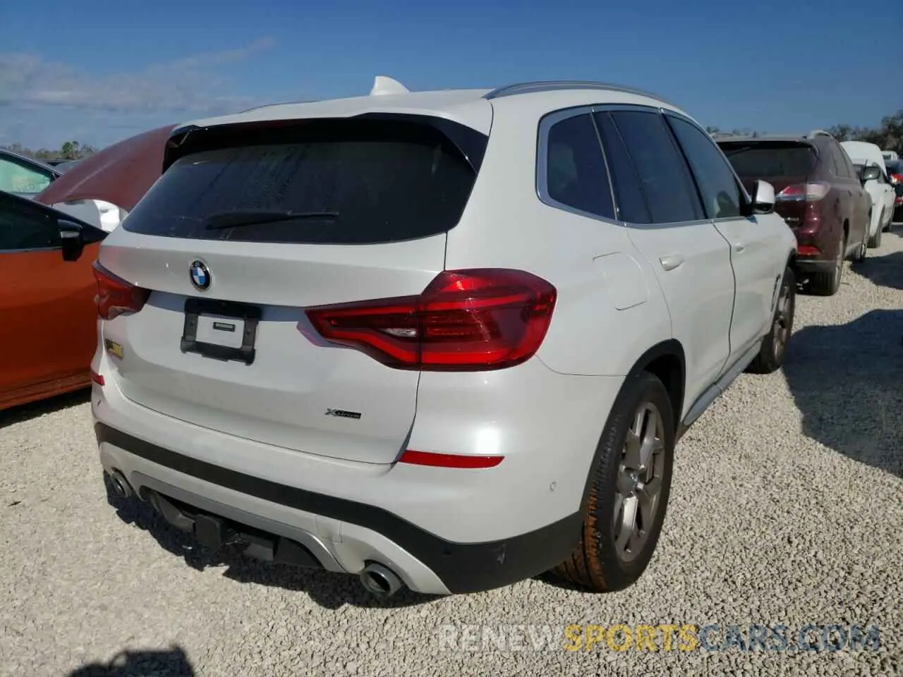 4 fotografías del automóvil dañado 5UXTY5C03M9D84647 BMW X3 2021