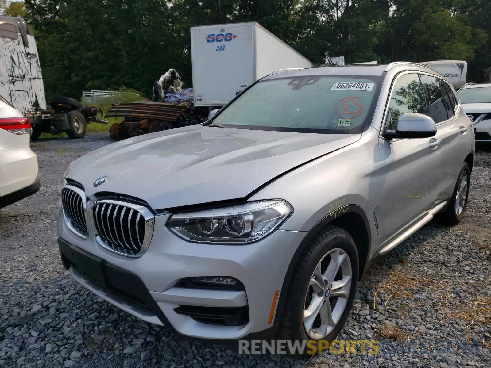 2 fotografías del automóvil dañado 5UXTY5C04M9E29689 BMW X3 2021