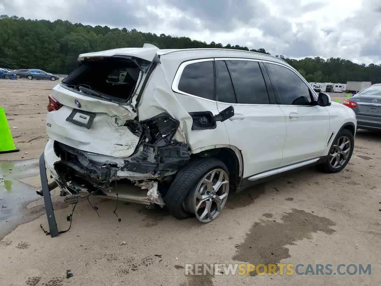4 fotografías del automóvil dañado 5UXTY5C05M9D71432 BMW X3 2021