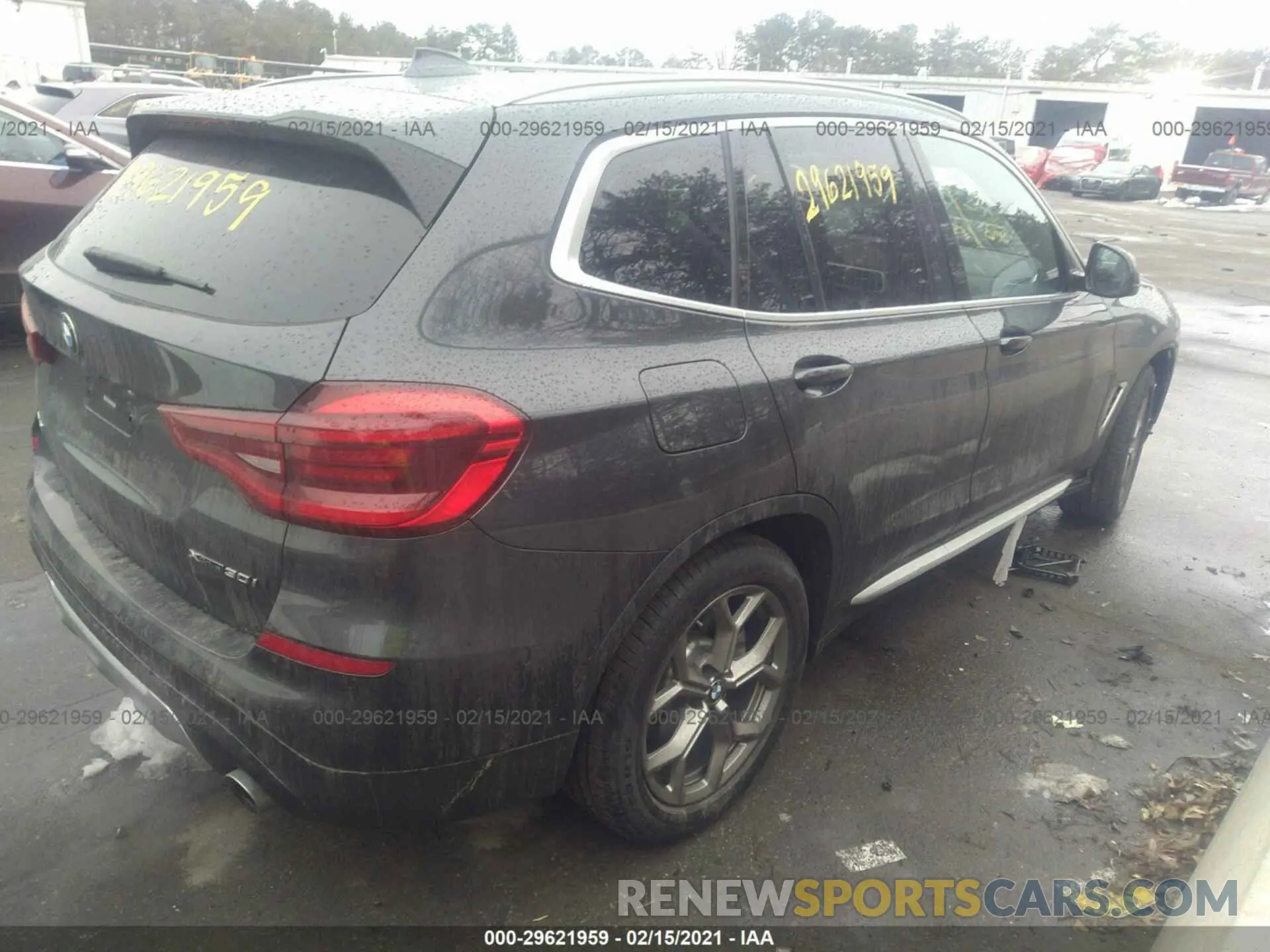 4 fotografías del automóvil dañado 5UXTY5C05M9F57312 BMW X3 2021