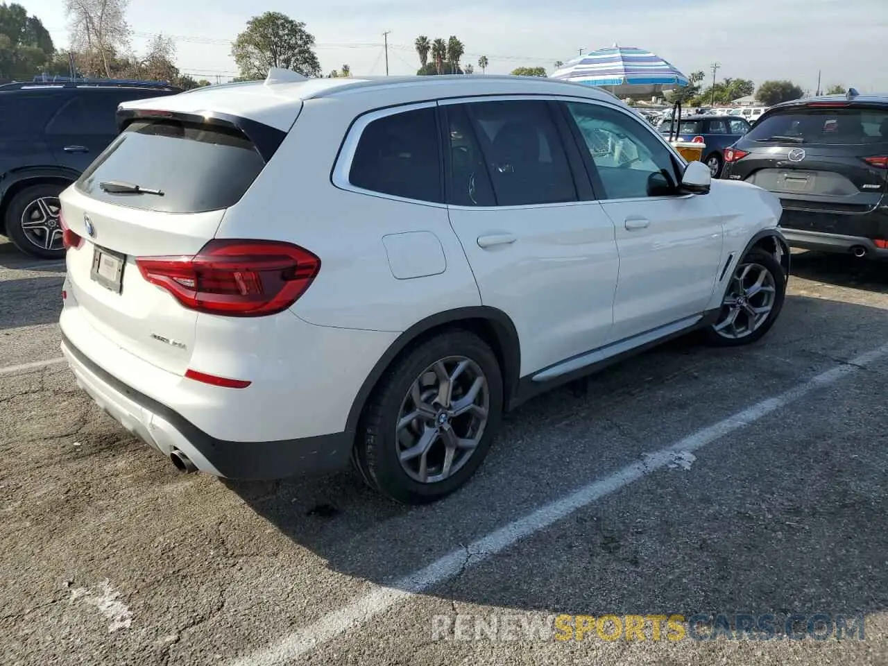 3 fotografías del automóvil dañado 5UXTY5C05M9F57732 BMW X3 2021
