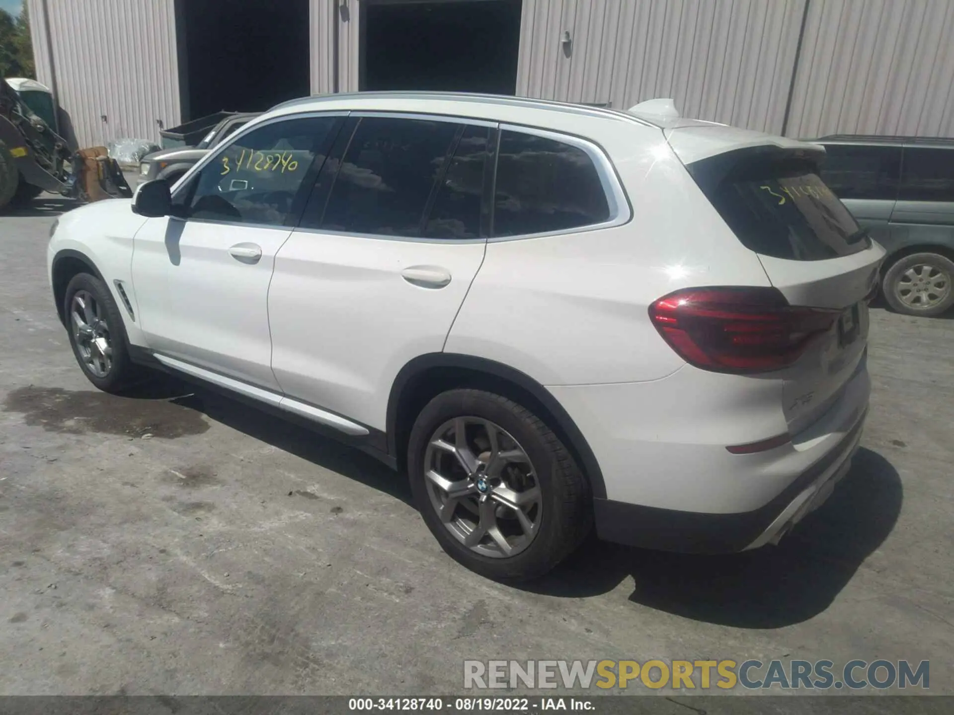 3 fotografías del automóvil dañado 5UXTY5C05M9F59335 BMW X3 2021