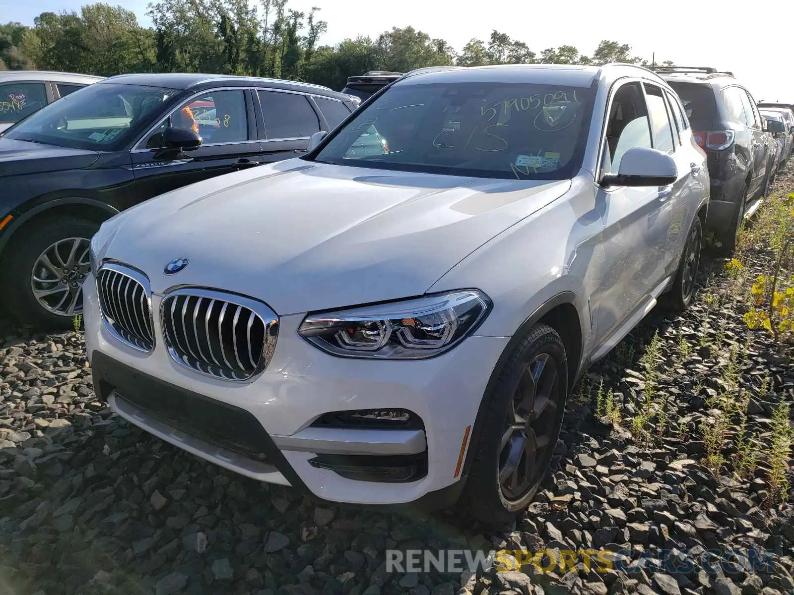 2 fotografías del automóvil dañado 5UXTY5C05M9F93209 BMW X3 2021