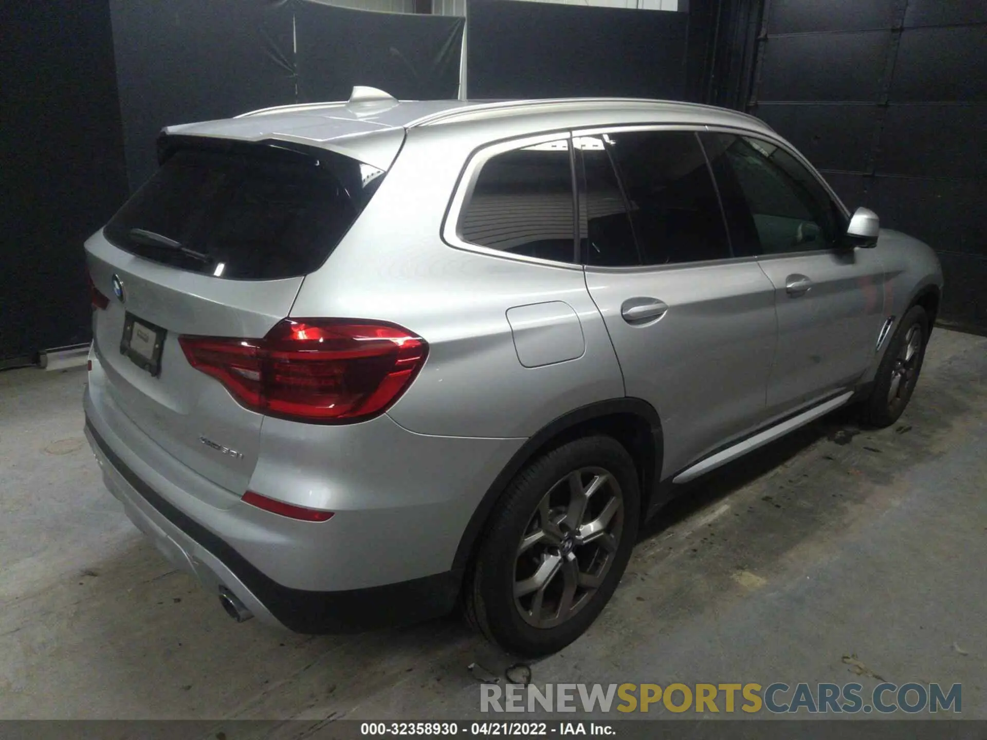 4 fotografías del automóvil dañado 5UXTY5C05M9F95820 BMW X3 2021