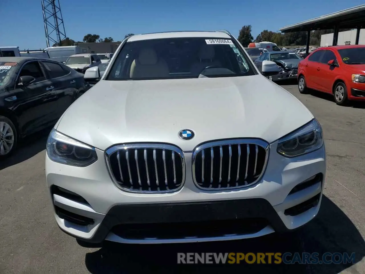 5 fotografías del automóvil dañado 5UXTY5C05M9H84614 BMW X3 2021