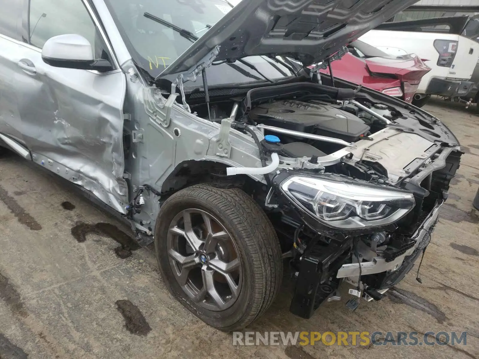 9 fotografías del automóvil dañado 5UXTY5C06M9E54898 BMW X3 2021