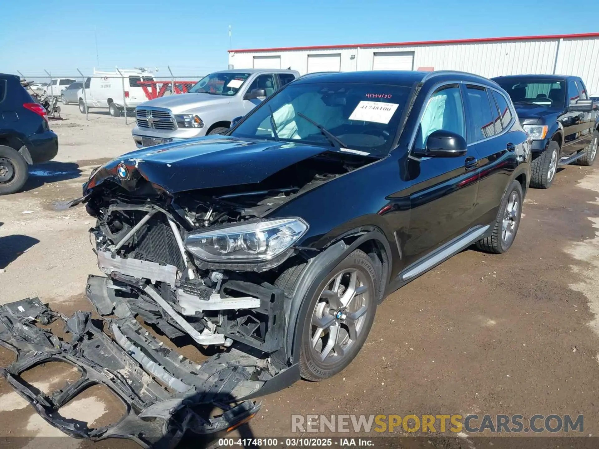 2 fotografías del automóvil dañado 5UXTY5C06M9E77419 BMW X3 2021