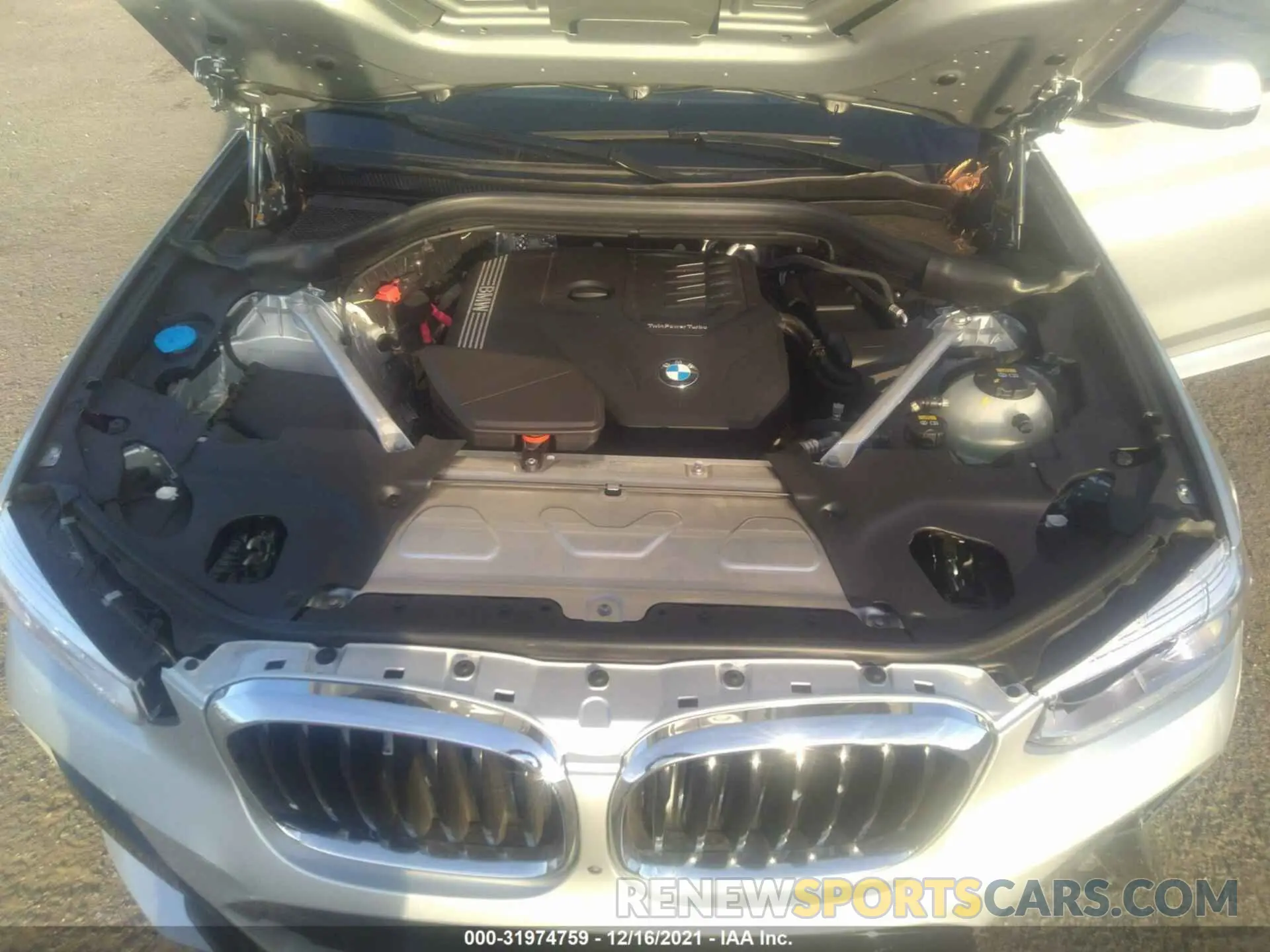 10 fotografías del automóvil dañado 5UXTY5C06M9E90509 BMW X3 2021