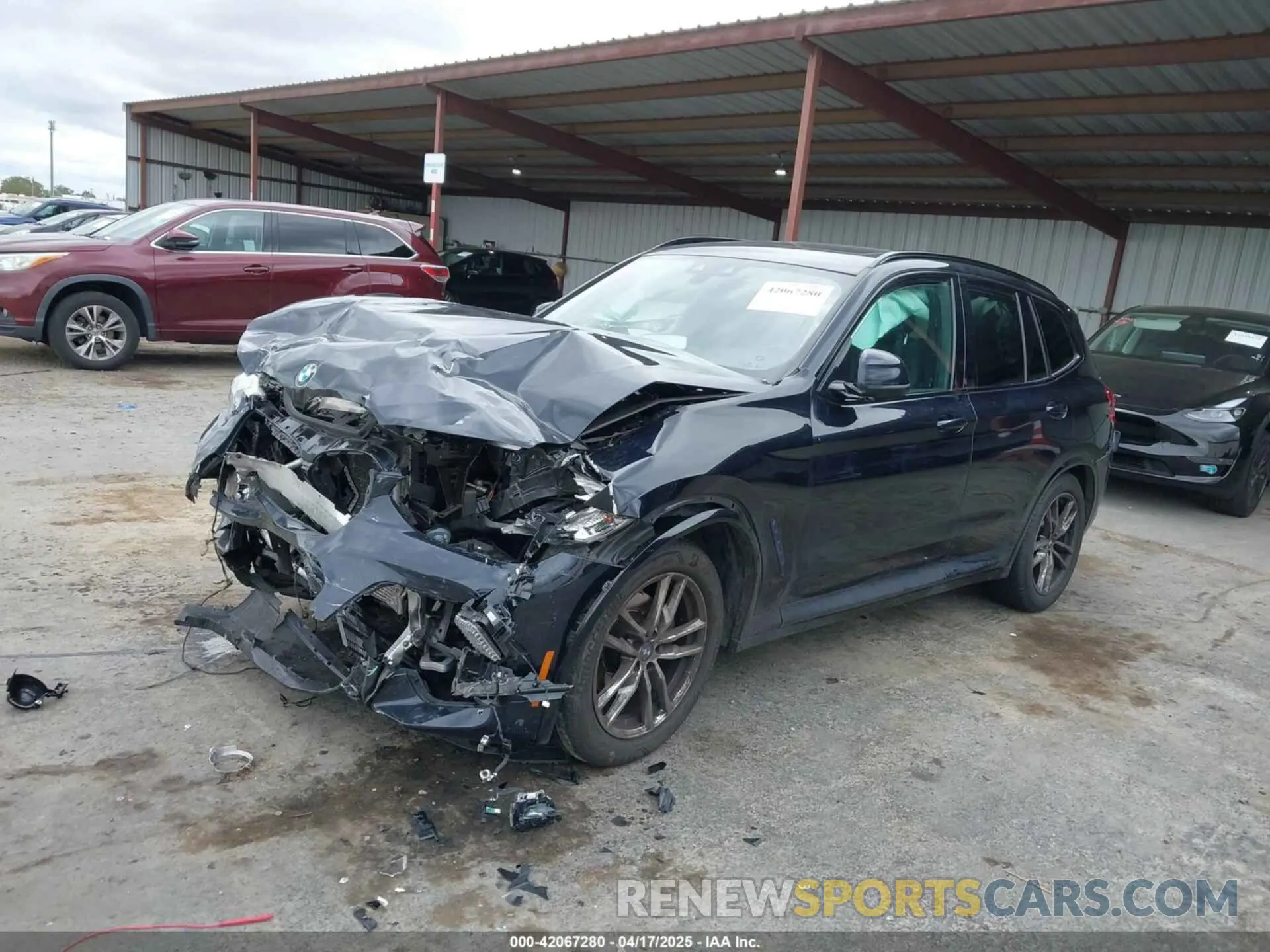 2 fotografías del automóvil dañado 5UXTY5C06M9E93071 BMW X3 2021