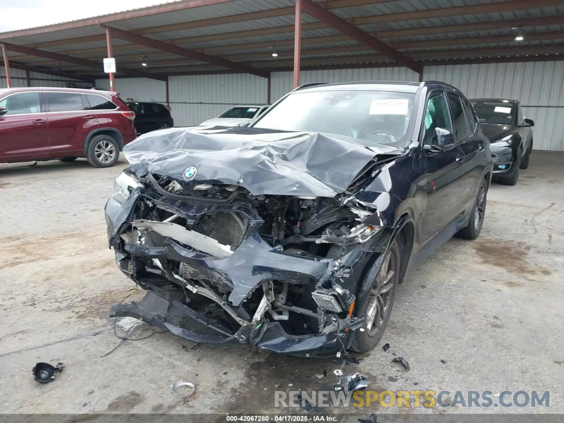 6 fotografías del automóvil dañado 5UXTY5C06M9E93071 BMW X3 2021