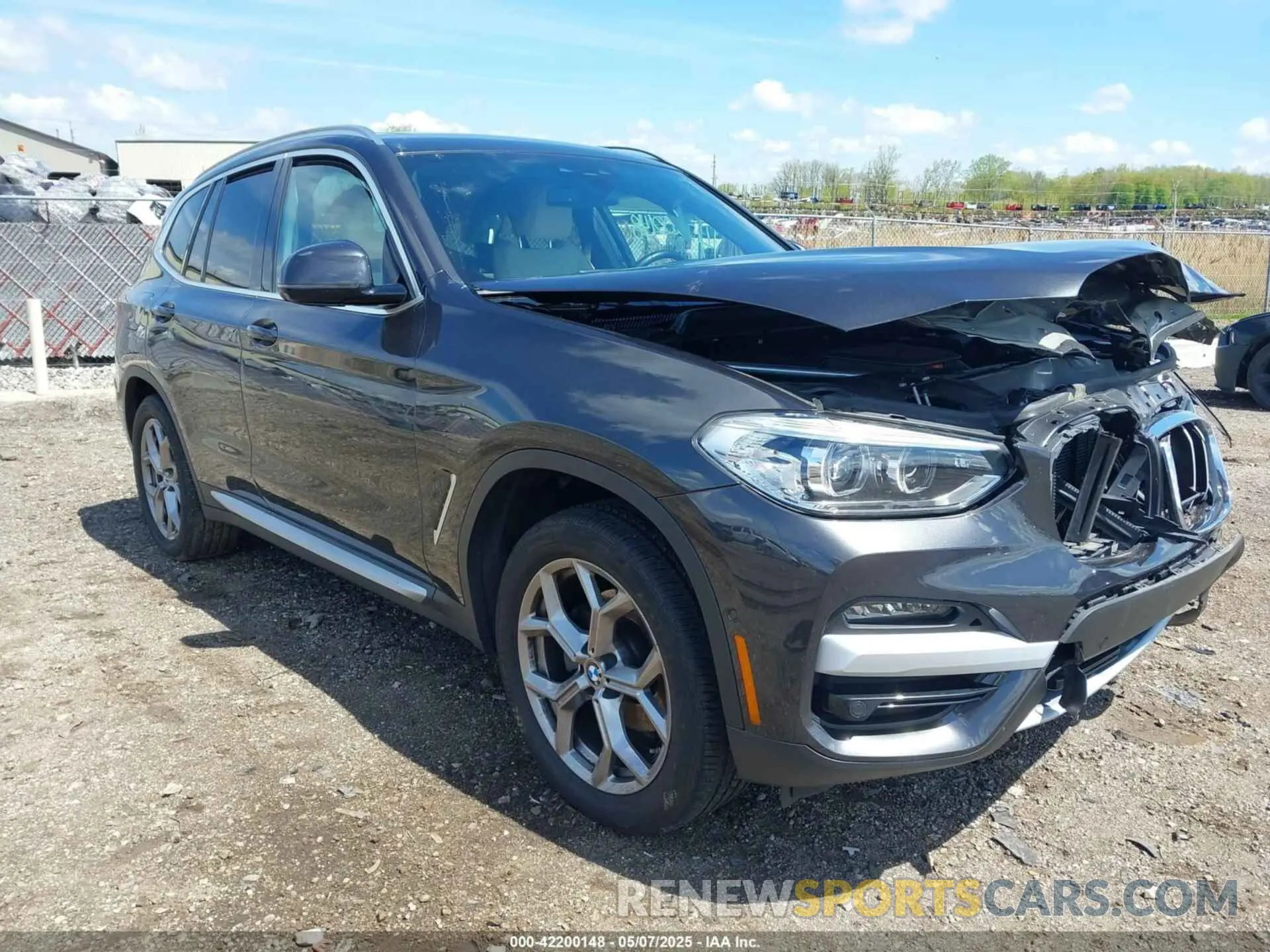 1 fotografías del automóvil dañado 5UXTY5C06M9F36940 BMW X3 2021