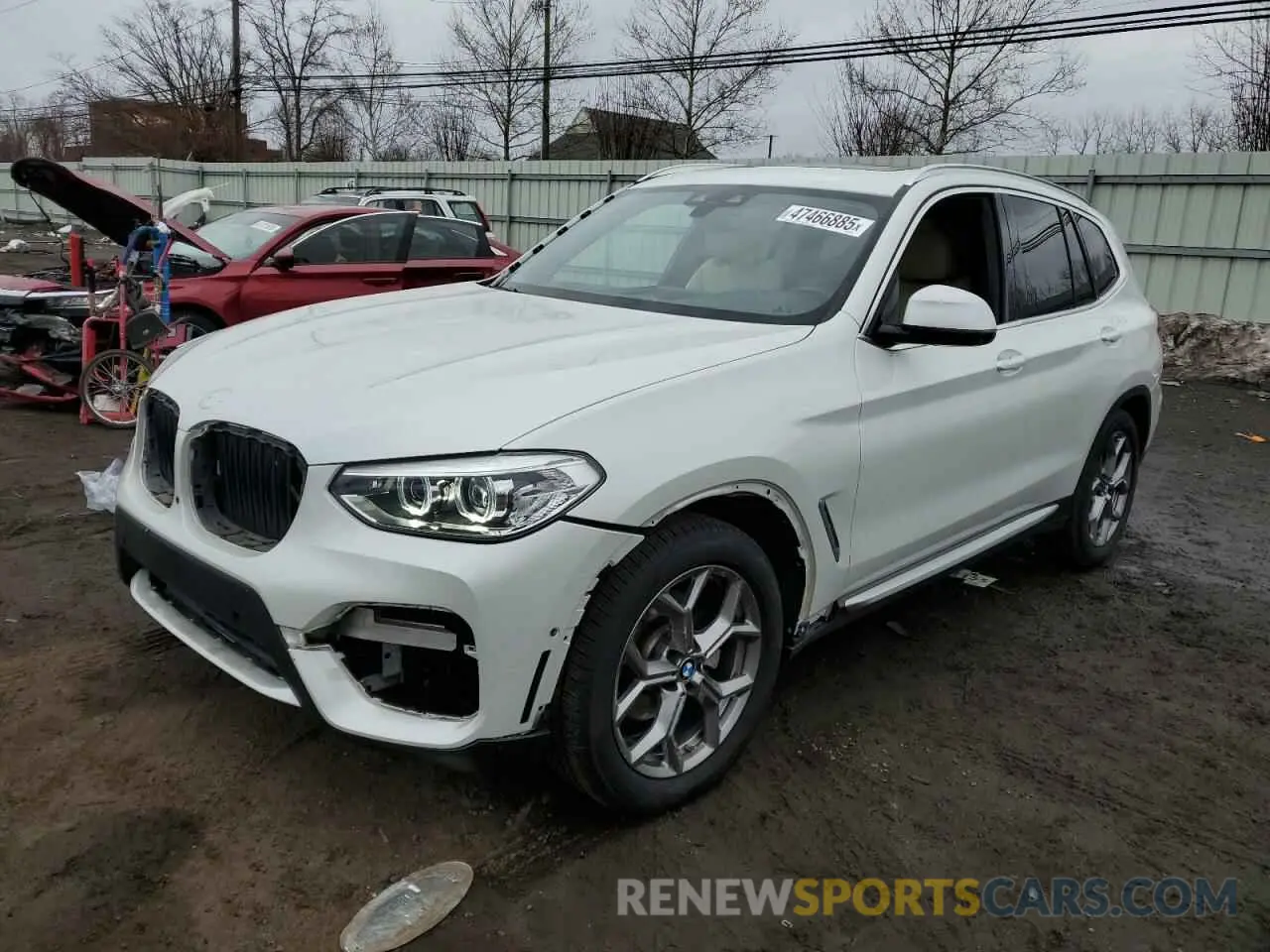 1 fotografías del automóvil dañado 5UXTY5C06M9H19058 BMW X3 2021