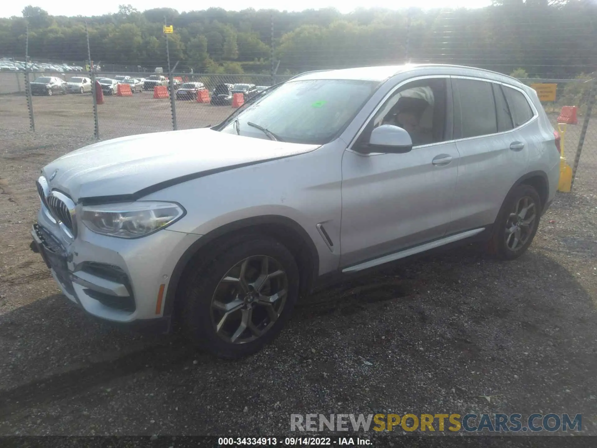 2 fotografías del automóvil dañado 5UXTY5C07M9G40966 BMW X3 2021