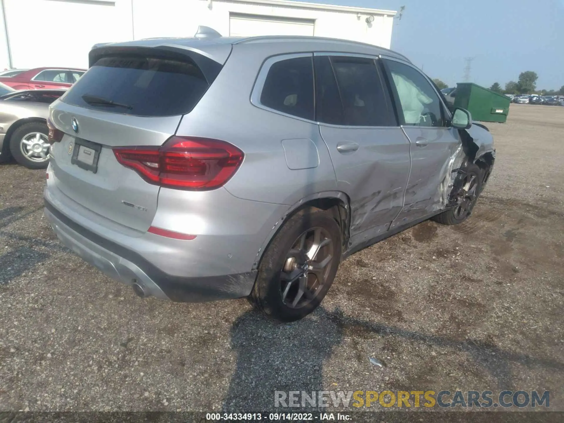 4 fotografías del automóvil dañado 5UXTY5C07M9G40966 BMW X3 2021