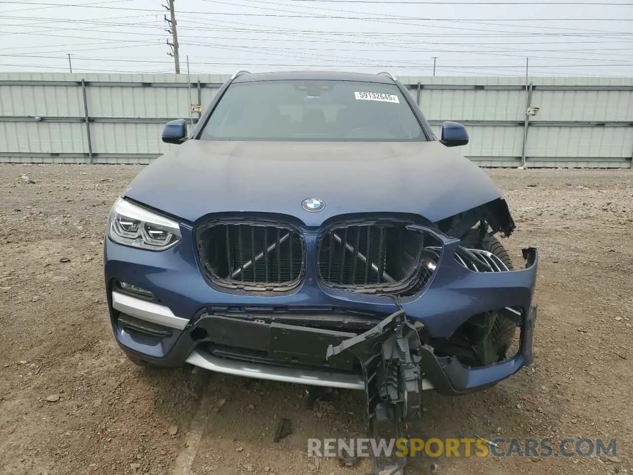 5 fotografías del automóvil dañado 5UXTY5C07M9H17366 BMW X3 2021