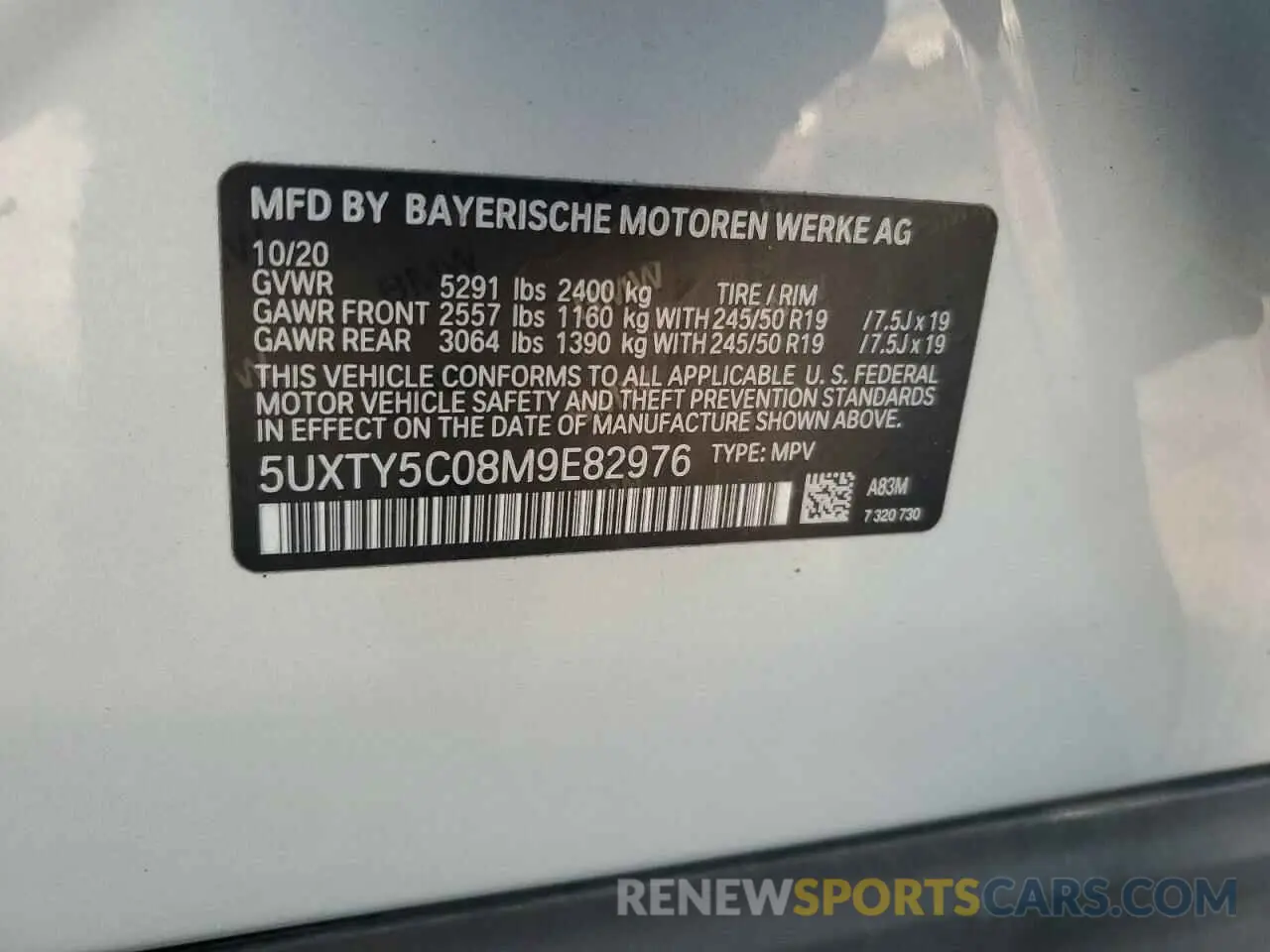 13 fotografías del automóvil dañado 5UXTY5C08M9E82976 BMW X3 2021