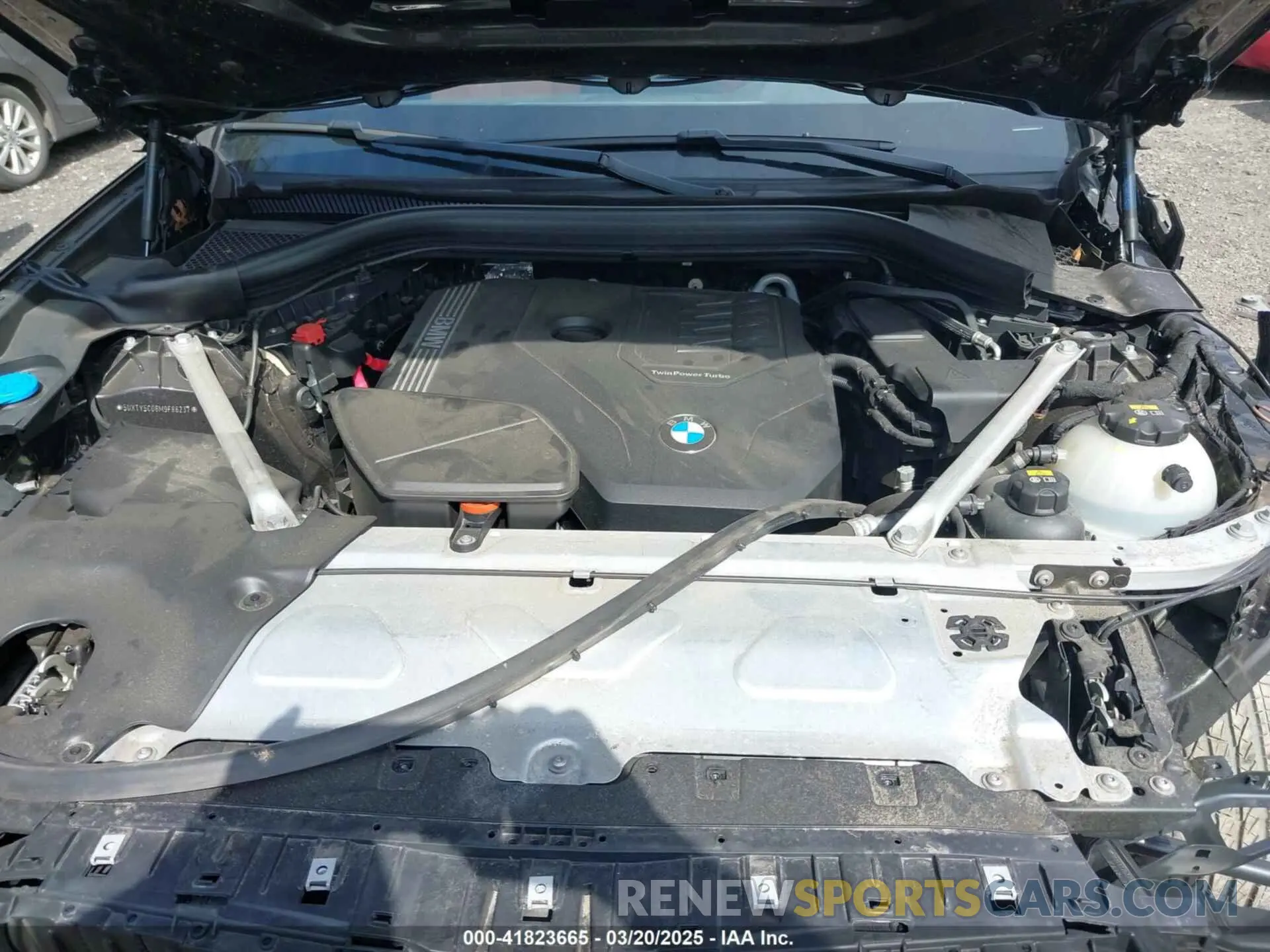 10 fotografías del automóvil dañado 5UXTY5C08M9F86237 BMW X3 2021