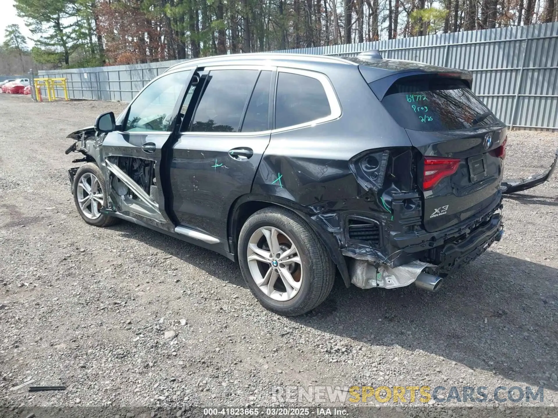 3 fotografías del automóvil dañado 5UXTY5C08M9F86237 BMW X3 2021