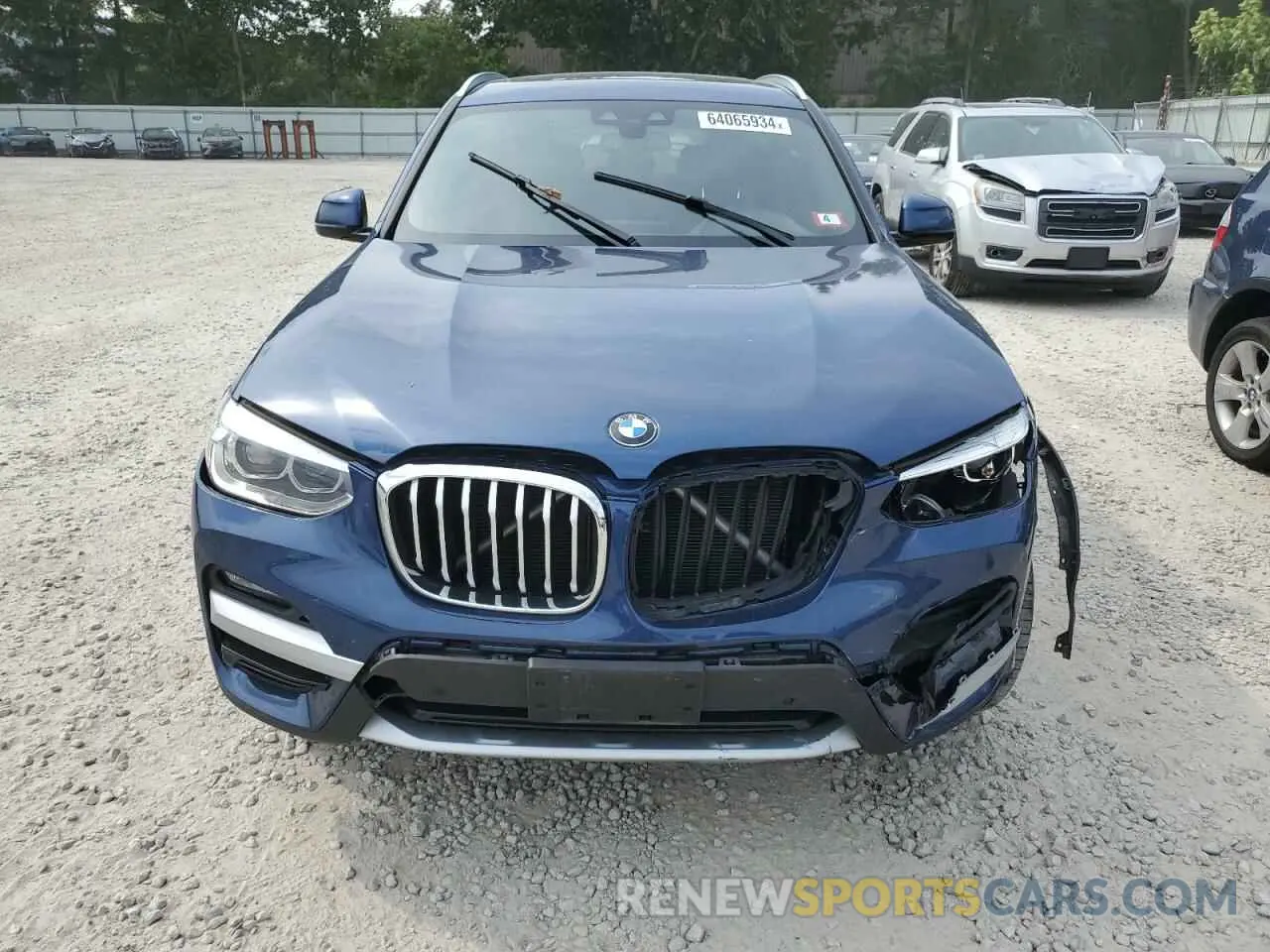5 fotografías del automóvil dañado 5UXTY5C08M9G72003 BMW X3 2021