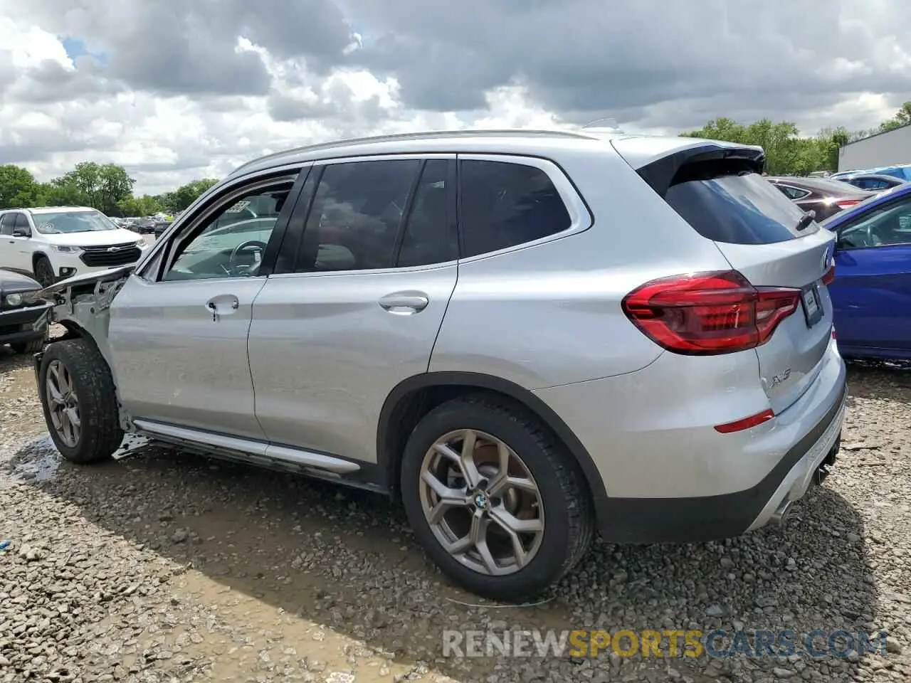 2 fotografías del automóvil dañado 5UXTY5C08M9H33379 BMW X3 2021