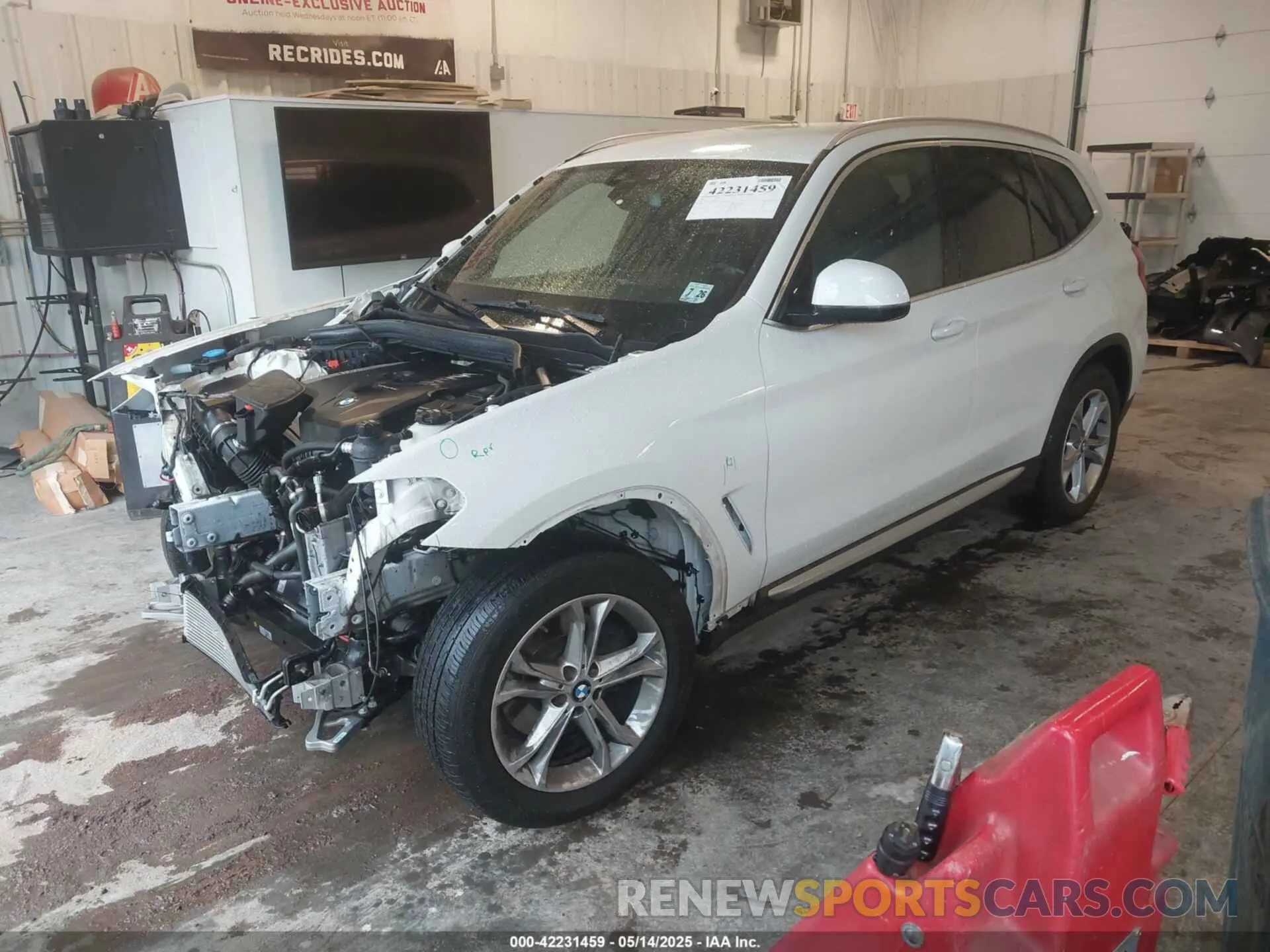 2 fotografías del automóvil dañado 5UXTY5C08M9H59027 BMW X3 2021