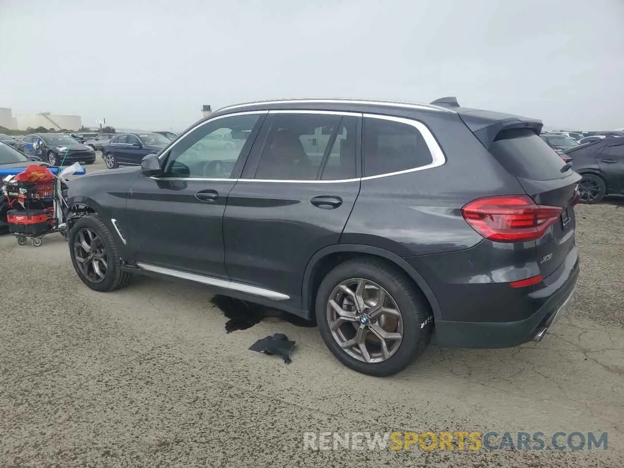 2 fotografías del automóvil dañado 5UXTY5C09M9E29882 BMW X3 2021