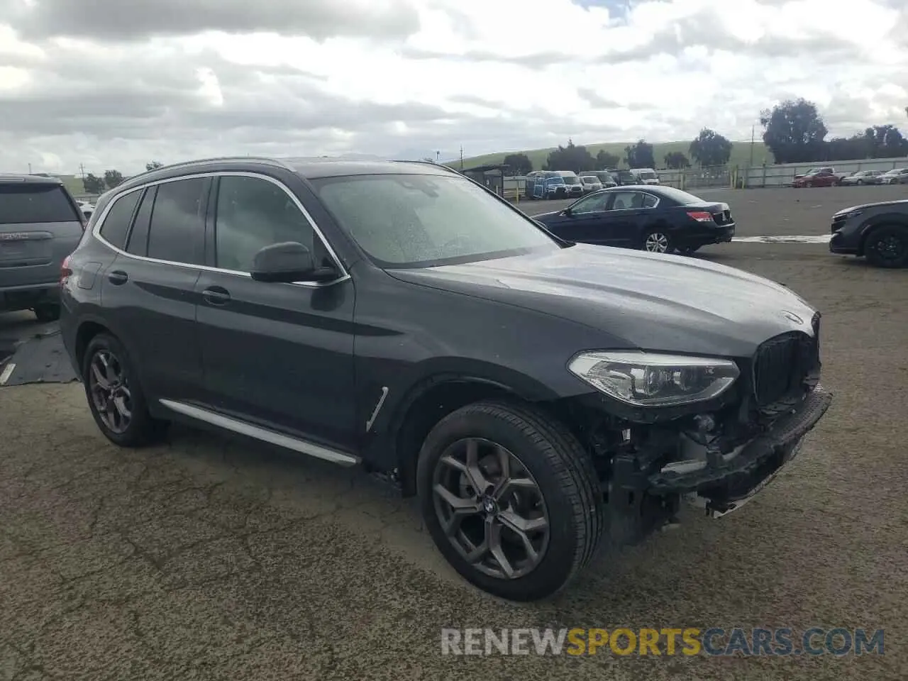 4 fotografías del automóvil dañado 5UXTY5C09M9E29882 BMW X3 2021